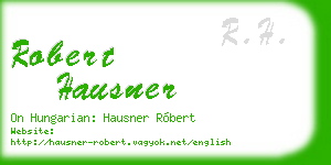 robert hausner business card